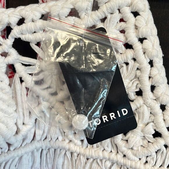 NWT Torrid Knit Macrame High Neck Tank M/L - Picture 6 of 7